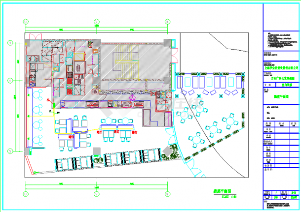 某地区餐饮电气设计CAD平面布置参考图-图一