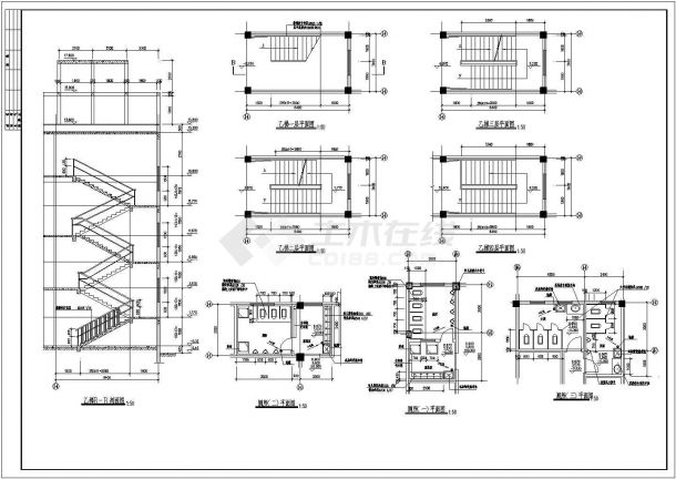某三层框架结构幼儿园建筑结构施工图-图二