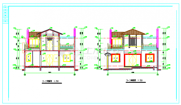 北方四合院建筑带效果图龙湖别院落1号-图一