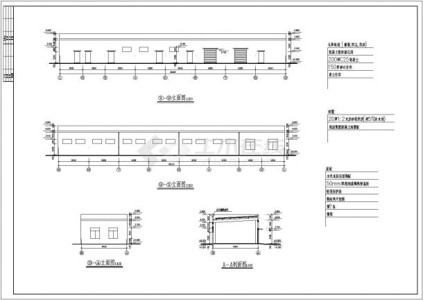 某地区综合仓库整套建筑设计施工图-图一