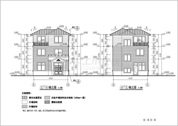 某三层单家独院式别墅设计图（全集）-图二