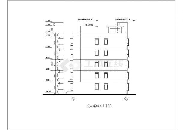 某住宅楼建筑施工图纸（共12张）-图二