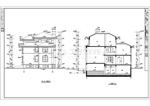 某3层小独栋别墅设计图（共11张）-图二