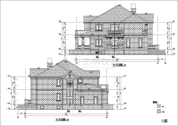 某小区2层独栋别墅设计图（全集）-图二