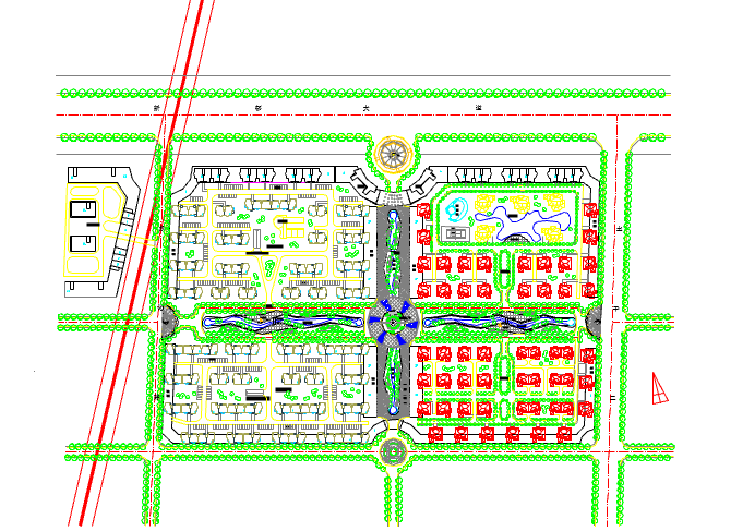 某地蜀都新城建筑设计规划总平面图_图1