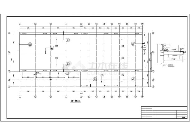某钢结构工业车间厂区施工设计图纸-图二