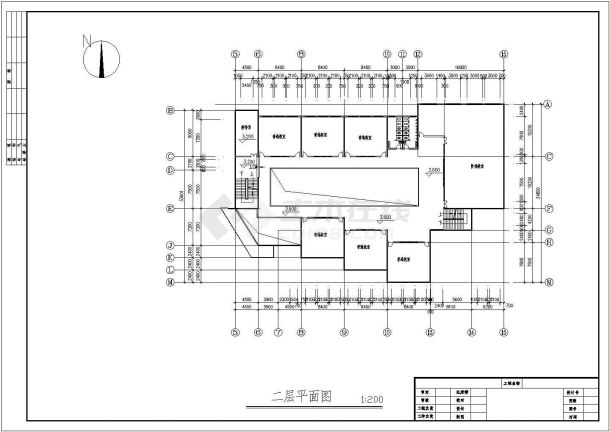 某两层十二班小学建筑方案CAD图（高14.5米）-图一