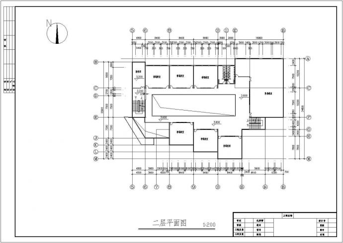 某两层十二班小学建筑方案CAD图（高14.5米）_图1