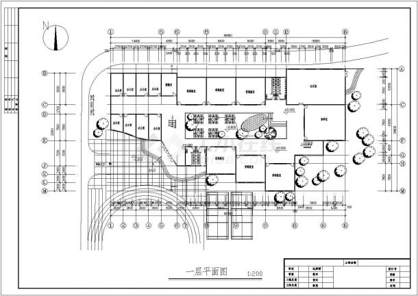 某两层十二班小学建筑方案CAD图（高14.5米）-图二