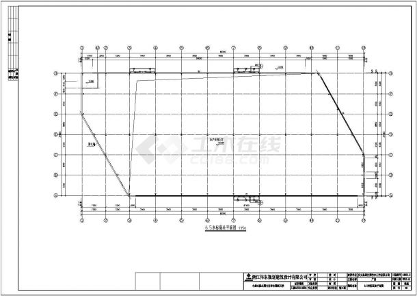 [厂房]单层门式刚架结构工业园生产车间结构图（含建筑图）-图二