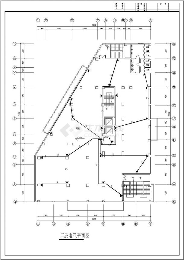 某十二层商住楼电气设计施工图-图二