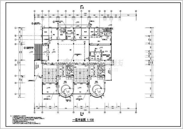 [杭州]某3006㎡三层幼儿园建筑施工图（含3D模型和方案彩图）-图二