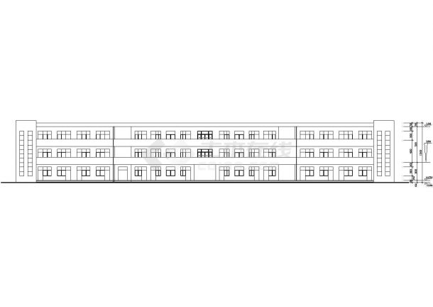 某2663平方米三层砖混结构教学楼建筑施工图（高12米）-图一