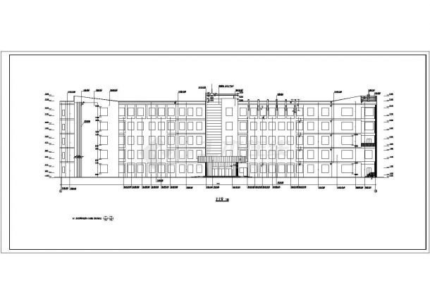某8448平方米五层框架结构学院教学楼建筑方案图（高23.6米）-图一