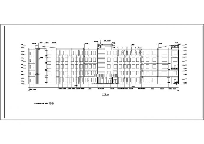 某8448平方米五层框架结构学院教学楼建筑方案图（高23.6米）_图1