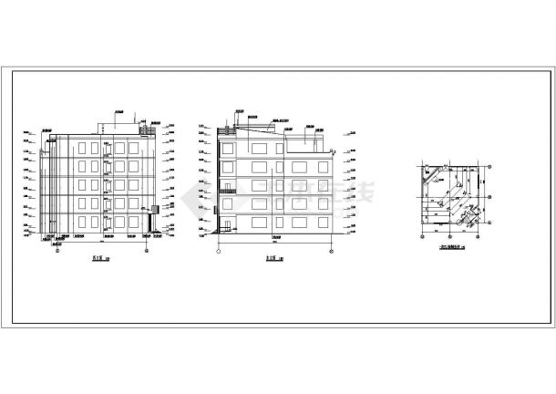 某8448平方米五层框架结构学院教学楼建筑方案图（高23.6米）-图二