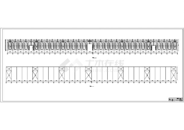 [山西]3×24米跨钢结构厂房结构设计图-图一