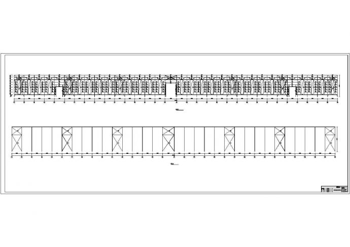 [山西]3×24米跨钢结构厂房结构设计图_图1