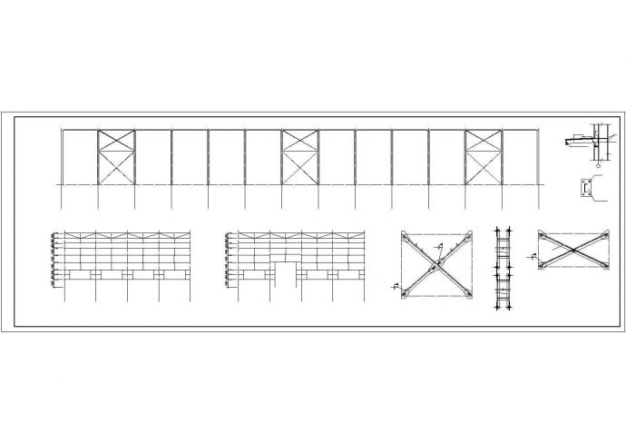 某24米跨带吊车厂房门式刚架建筑结构设计图_图1