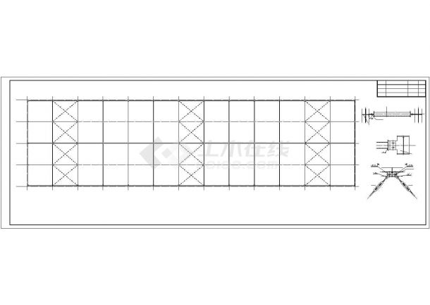 某24米跨带吊车厂房门式刚架建筑结构设计图-图二