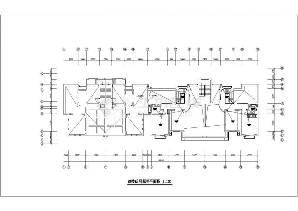 某地9层住宅楼电气设计CAD基础套图-图一