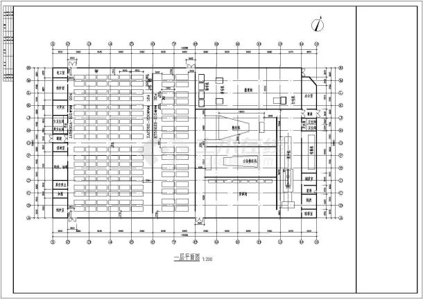重庆某3×20米跨钢结构厂房设计图-图一