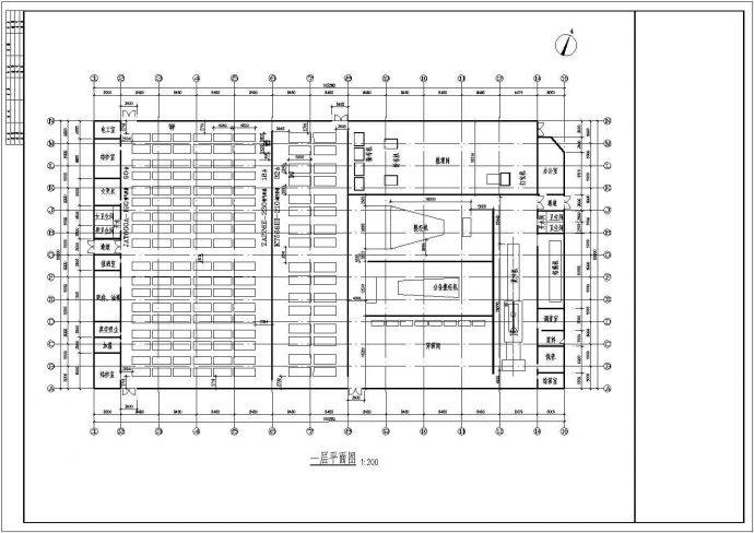 重庆某3×20米跨钢结构厂房设计图_图1
