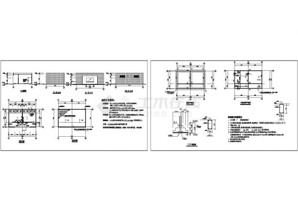 某2000平方米单层砖混结构加油站建筑施工图（高7.9米）-图二