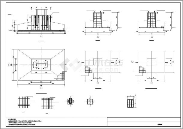 重钢格构柱单层门式钢架结构厂房结构设计图-图一