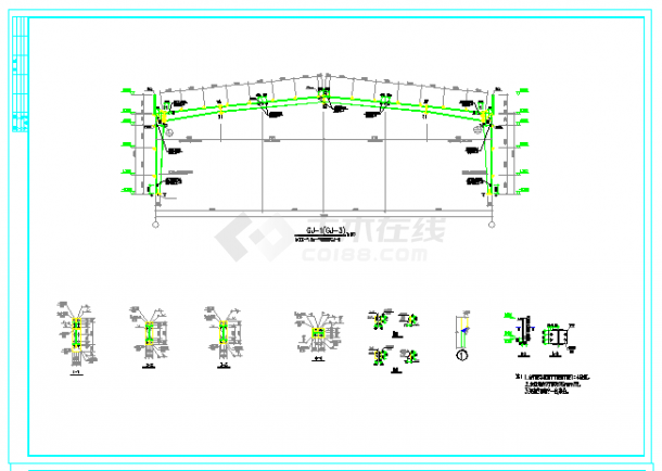 单层门式刚架结构体系厂房结构图-图二
