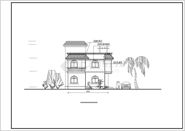 某小区二层独栋别墅设计图（共11张）-图二