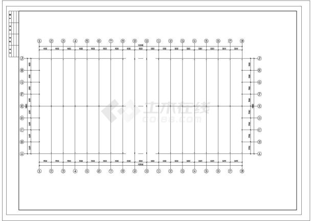 某2×24米跨带吊车轻钢厂房建筑结构设计图-图二