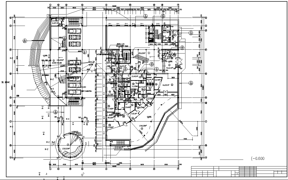 某市3200㎡二层框架仿俄国建筑施工图（高23米）