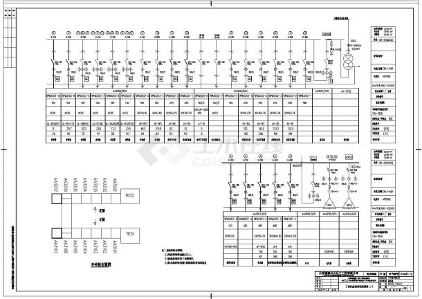 某工厂电气施工图2-RGT扩建供电系统图（全套）-图二