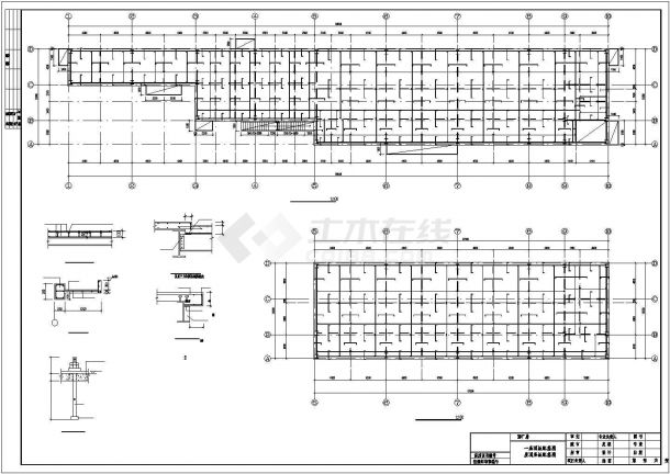 二手车交易市场钢框架厂房结构设计图-图二