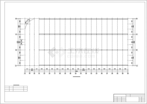 [武汉]钢结构新建厂房及办公楼结构设计图-图一