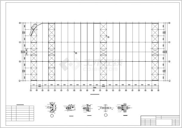 [武汉]钢结构新建厂房及办公楼结构设计图-图二