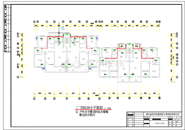 [湖北]某五层住宅小区水电全套施工图纸（三级负荷）-图二