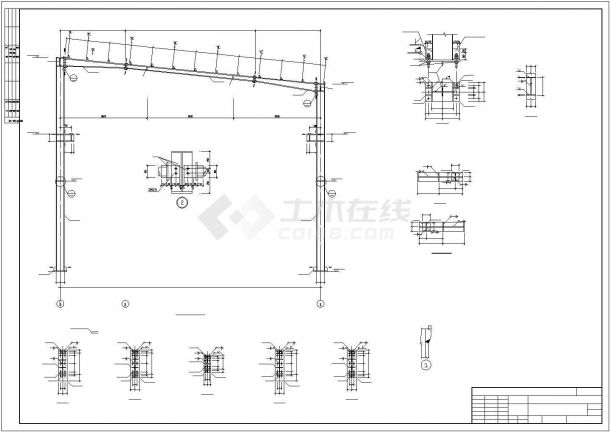 某18米轻钢混凝土混合结构厂房结构设计图-图二