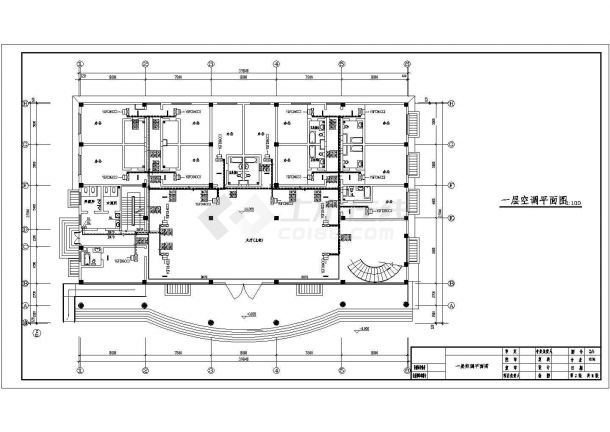 某3100㎡四层办公楼全水空调系统设计施工图（含给排水设计）-图一