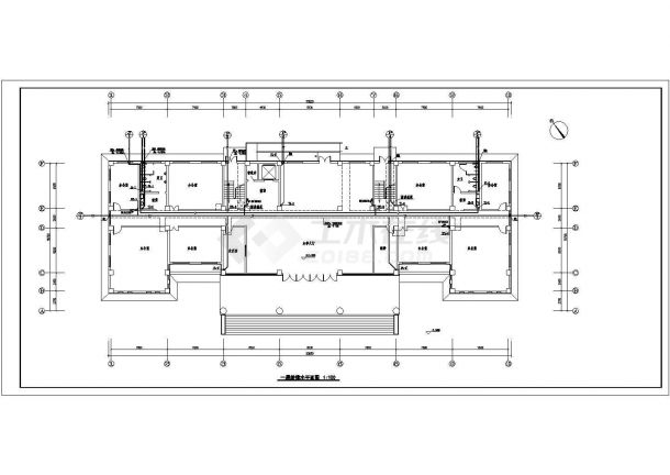 [新疆]某3731.76㎡多层办公大楼采暖给排水设计图-图一