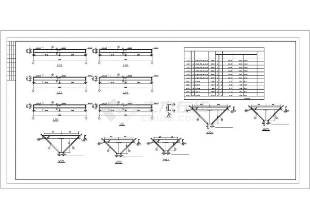 某27米跨钢结构厂房结构设计图-图二