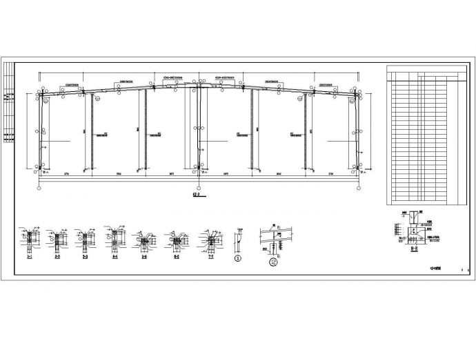 某36米跨门式钢架厂房结构设计图_图1