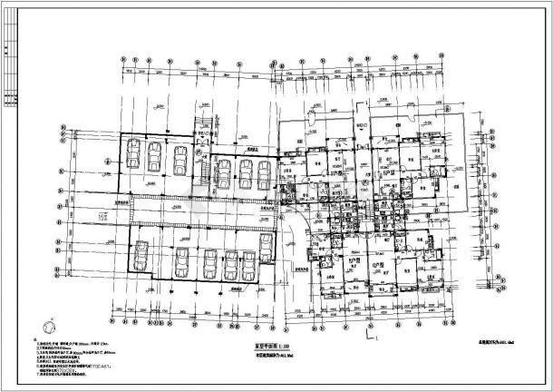 某地某小康住宅建筑设计施工总图纸-图二