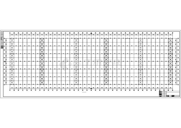 某三联跨带吊车厂房结构设计图-图一