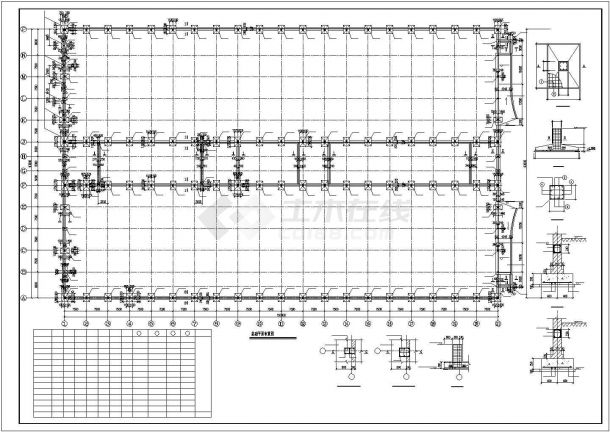 江苏某39米跨厂房结构设计图-图二