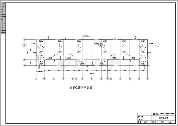 北京台某五层办公楼建筑方案cad图-图一