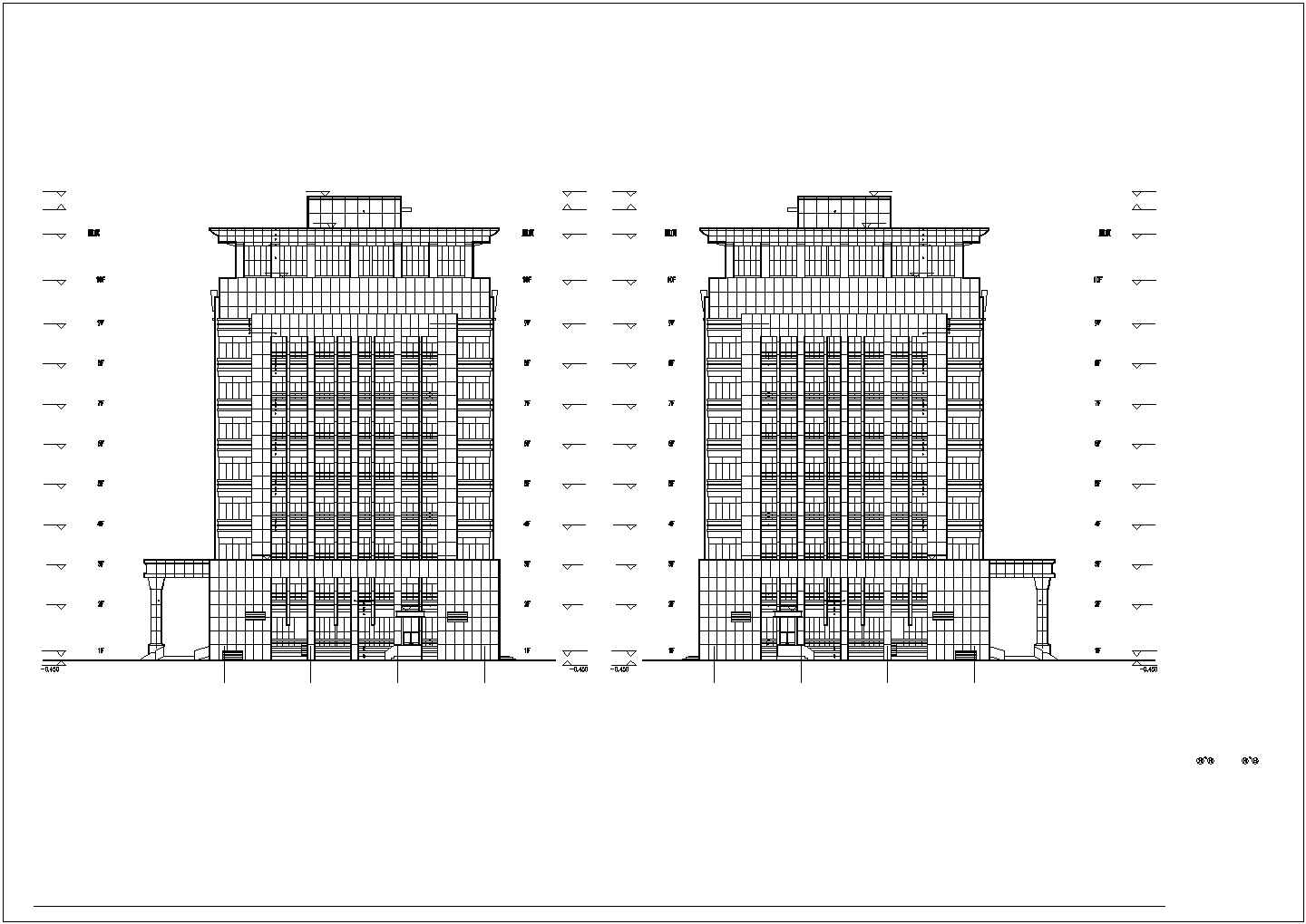 江西某十六层办公楼综合体扩初图（含效果图）