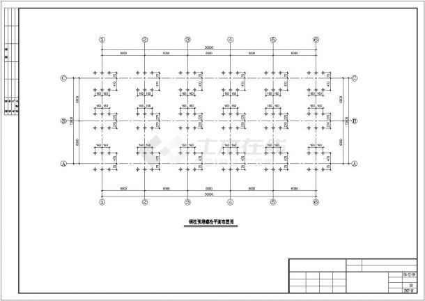 湖南某炼油厂12米跨厂房结构图-图二