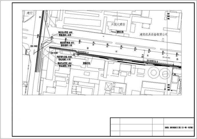 新村路热力工程管道设计施工设计图_图1